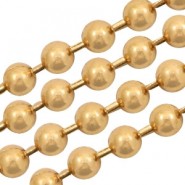 Metalen Bolletjes ketting 2mm Goud